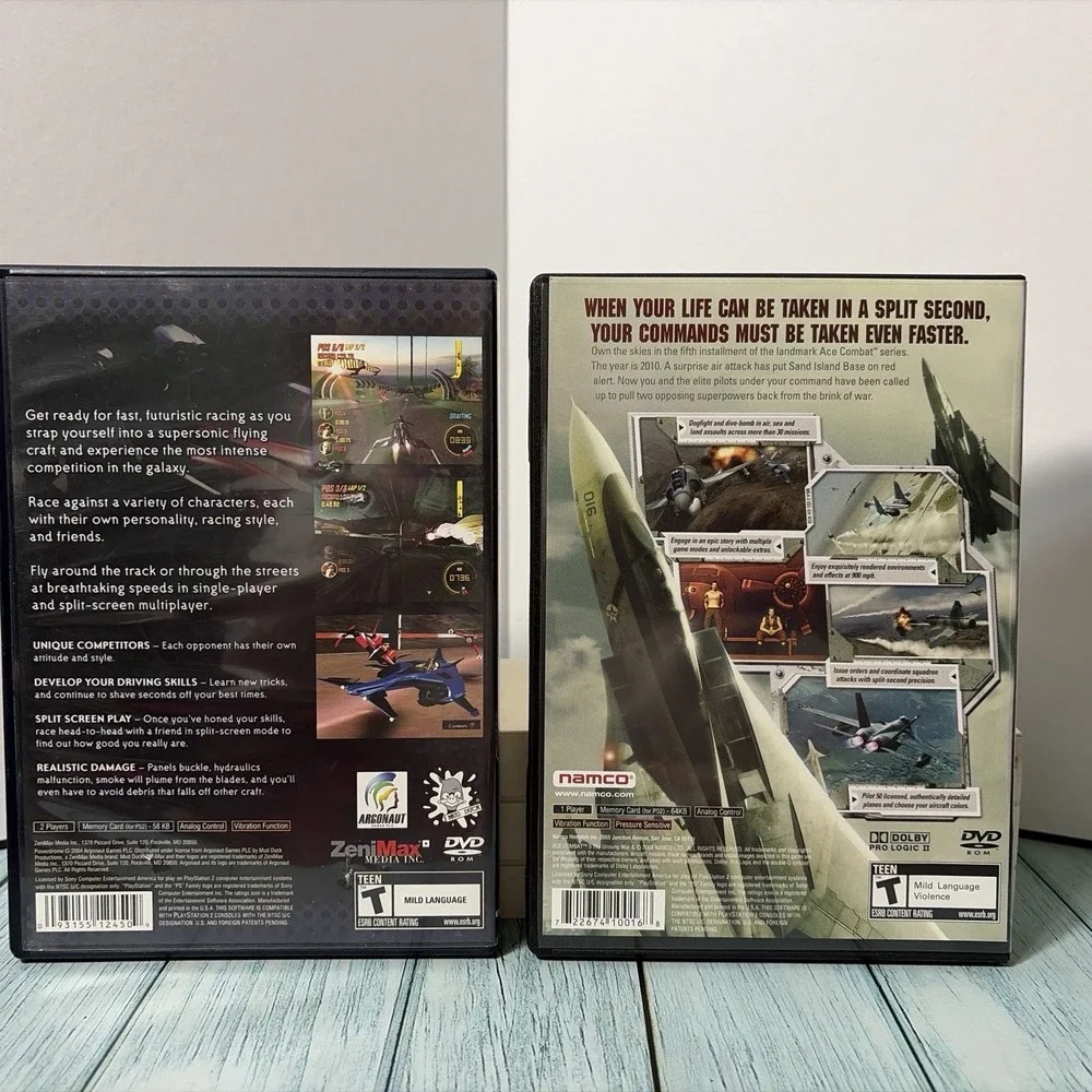 Ace Combat 5 The Unsung War & Power Drome Sony PlayStation 2 PS2 Bundle Games